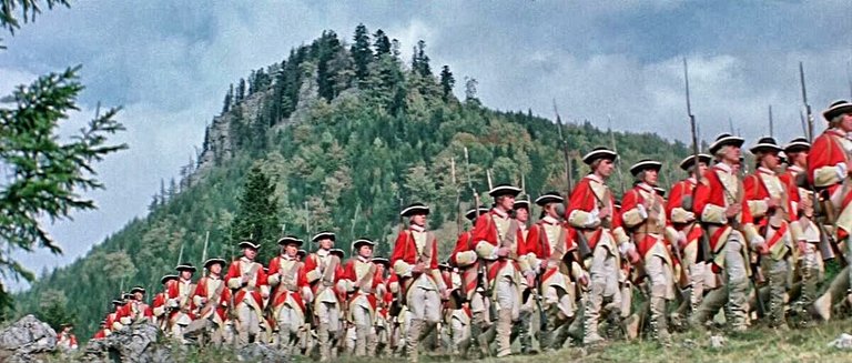 Still from the movie: The British Army is marching on