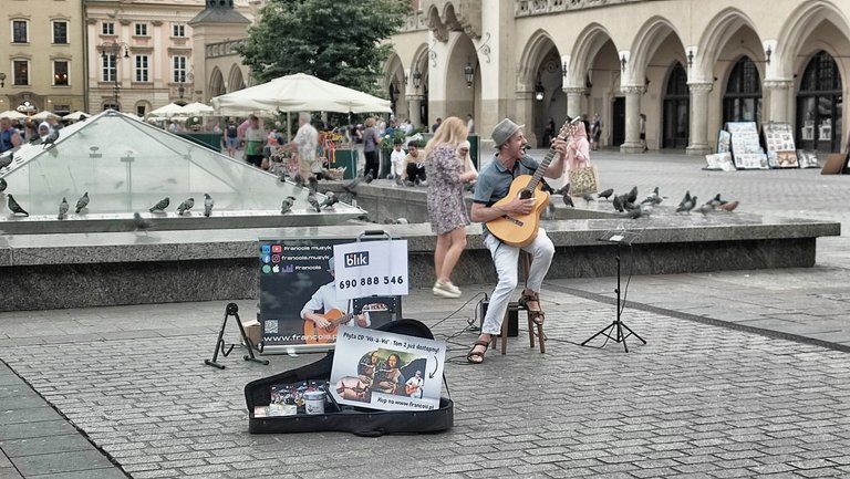 One of so, so many buskers in the streets