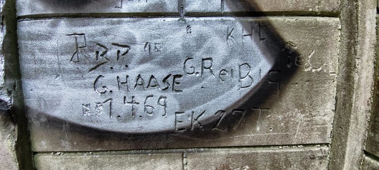 A soldier scratched his name on the wall in 1969