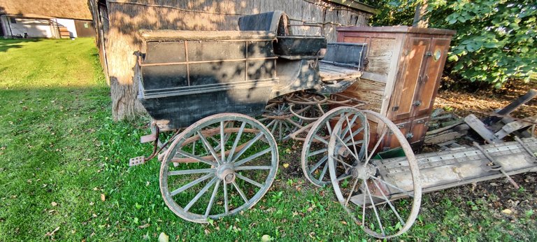 A wooden made carriage