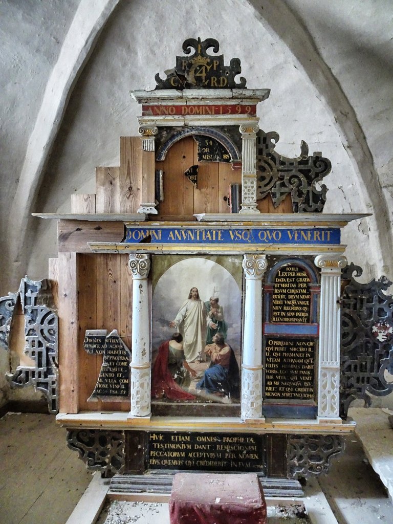 Remainings inside the church