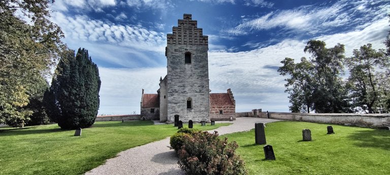 From the land side, the church seems like all is in a good shape