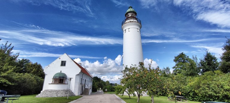 The old (left hand side) and the new lighthouse
