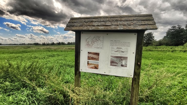 The story of the German Vikings on an information board