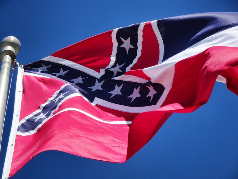 The southern flag is waving, but only very rarely