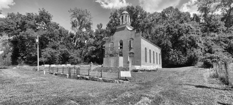 Black and white church