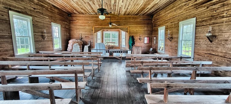 Inside the slaves church house