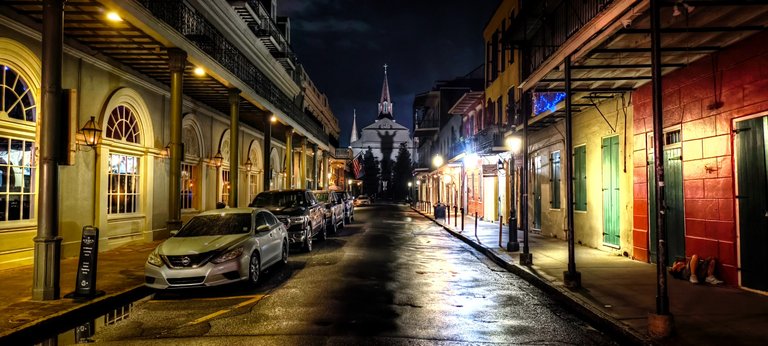 Later at night no one is in sight