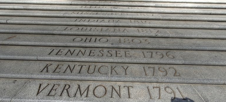 The steps with the states