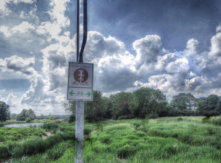 The bike way crossed the unknown grave site