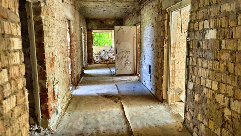 The floor inside the barrack
