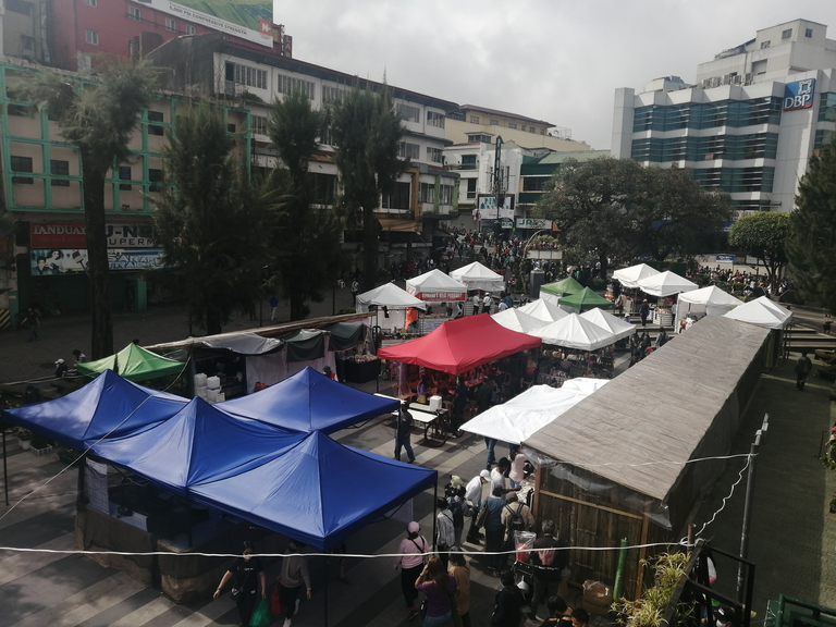 Taken from the overpass beside the square.