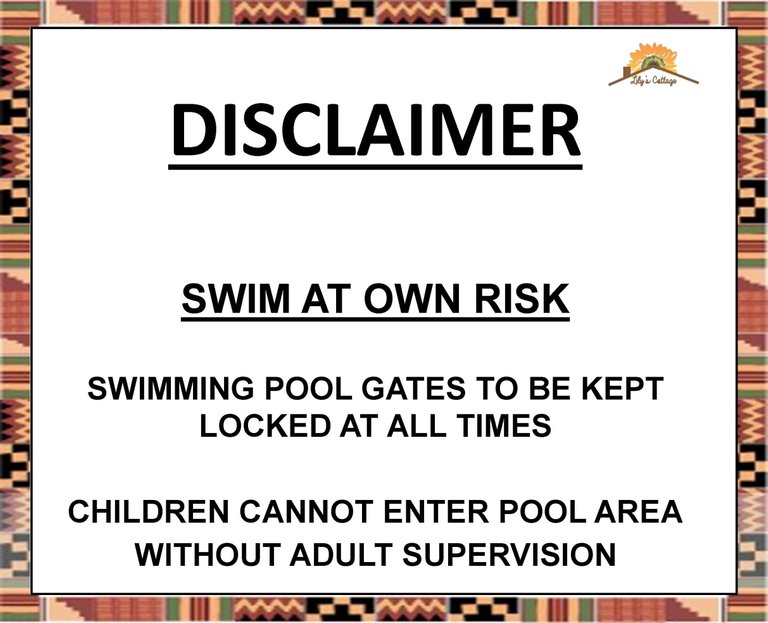 Pool signage