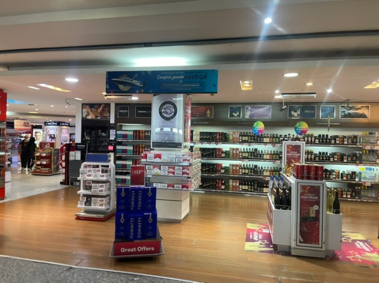 a small duty-free shop.