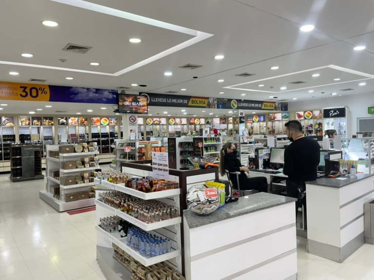 Santa Cruz Duty Free Shop, which is very small, even though it is small,