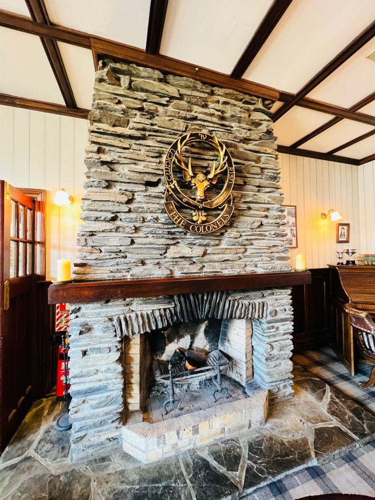 Beautiful open fireplace inside the dining room. Nothing reminds me of home, more than a fireplace.. don’t see too many in Brisbane