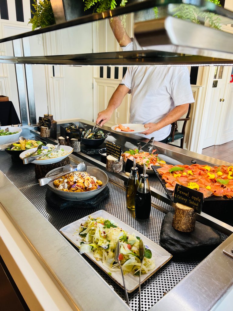 Few photos of the side dishes at the gourmet Buffett. Got a little excited about all the BBQ and Roast meats and forgot to get some snaps. Local Roast Lamb, Beef, Pork, Chicken, and Fish we’re all provided, with plenty of seafood options too.