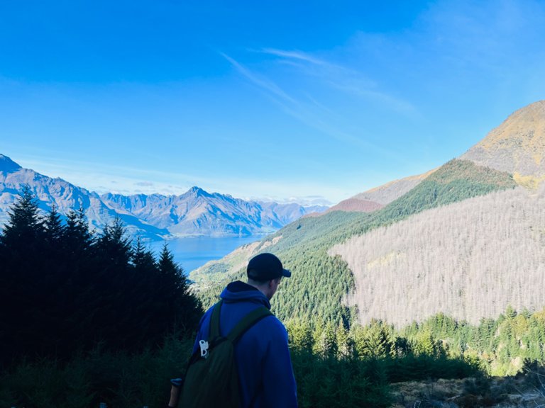 The view as you first break through the forest, and begin embarking towards the saddle.