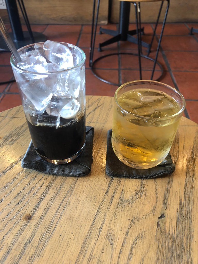 Iced Americano with Trà đá Tea