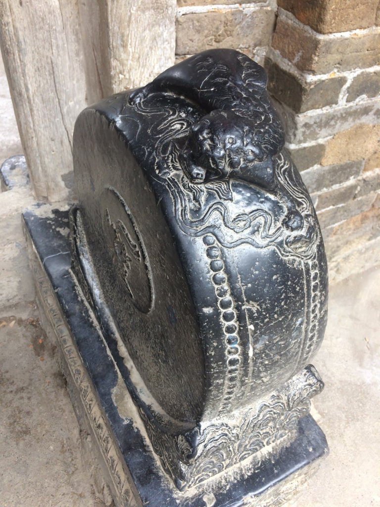 Decoration at the entrance of a small gate to the village