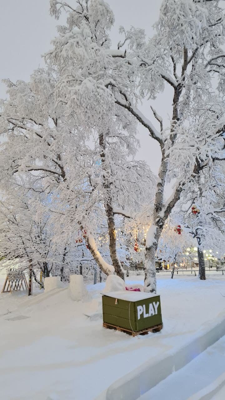 It is a park in central Kiruna 😁😁👏👏❄️❄️❄️