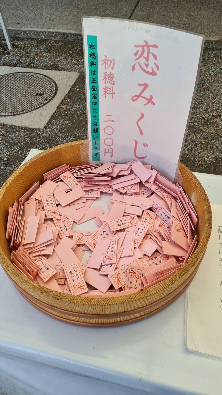 I found a fortune ticket (well, I am not sure my translation is correct or not lol). Omikuji is a lottery to predict the future.