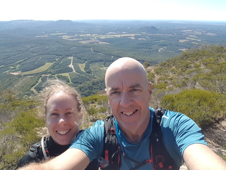 And that’s a pineapple farm in the background well below us.