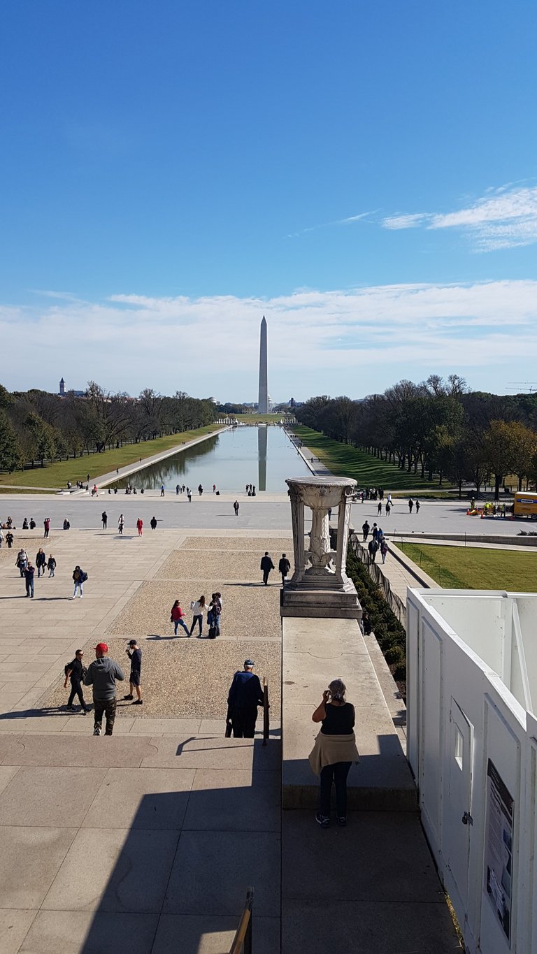 The Reflecting Pool from the Lincoln Memorial.