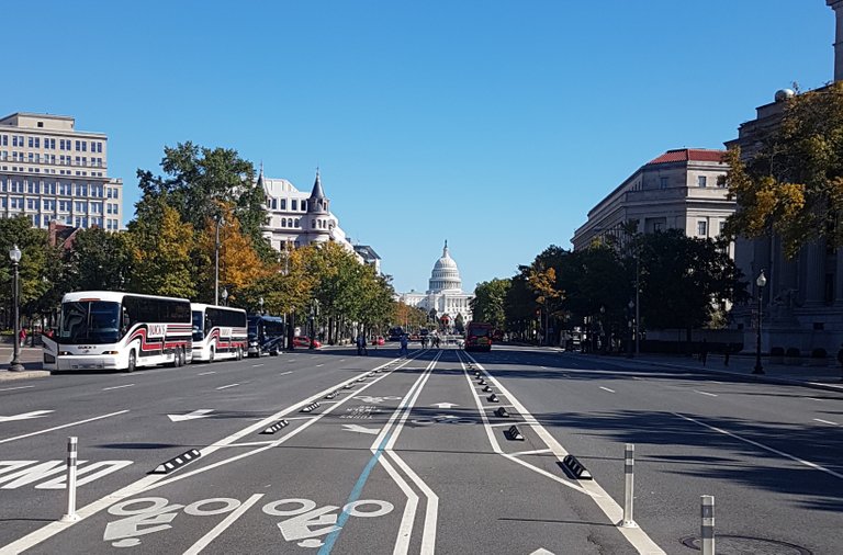 New Jersey Ave, NW view of The Capitol Building.