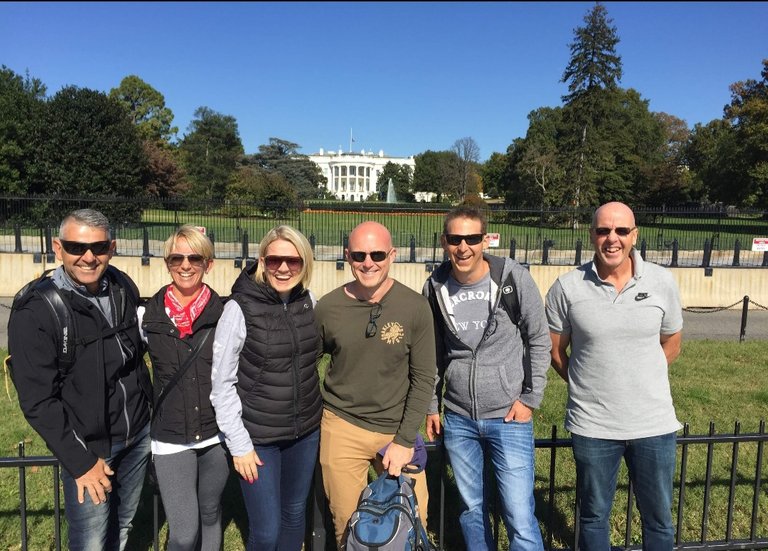 The White House, South Lawn with my running mates.