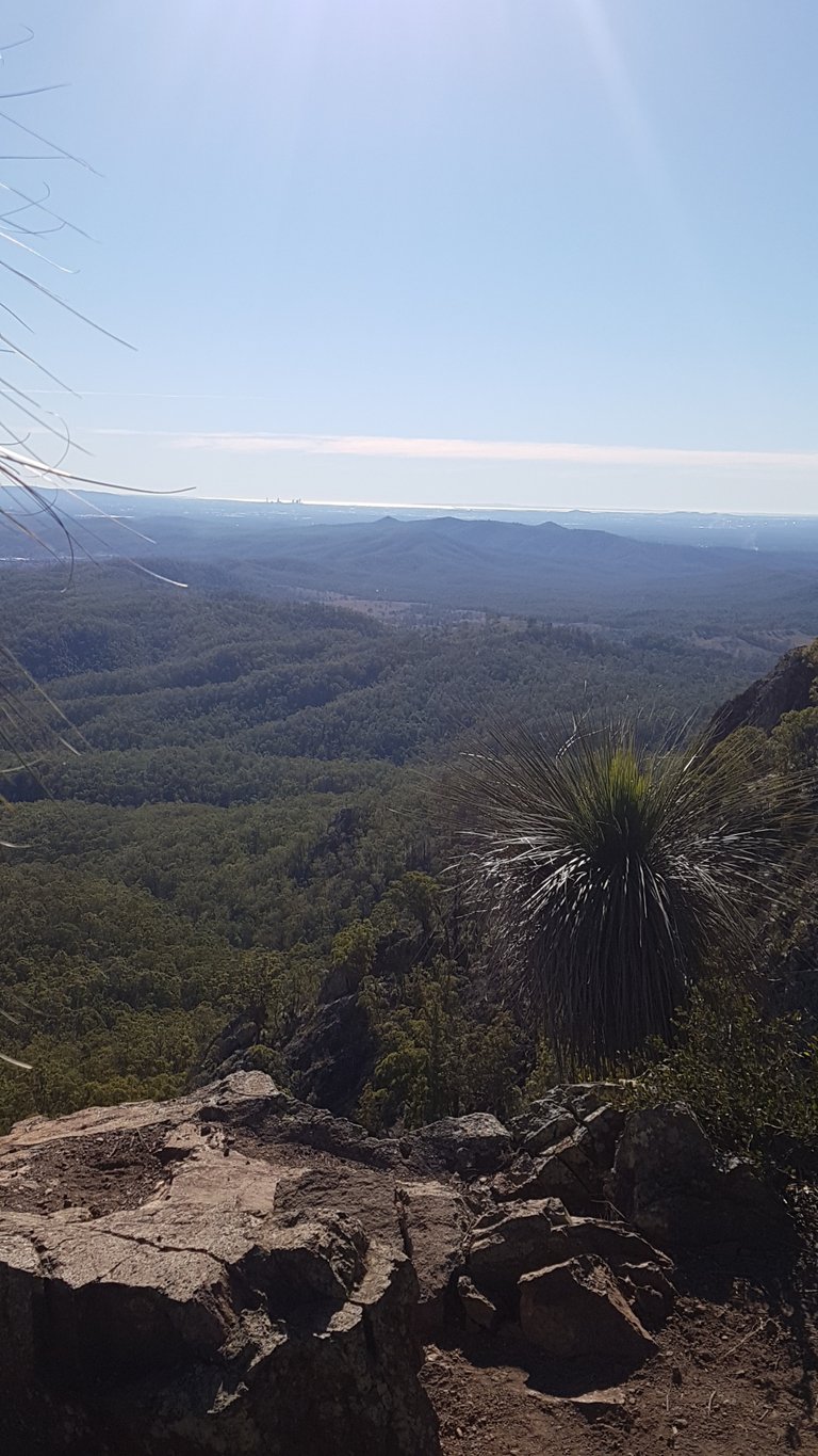 You can just see the Brisbane city on the skyline on the horizon.