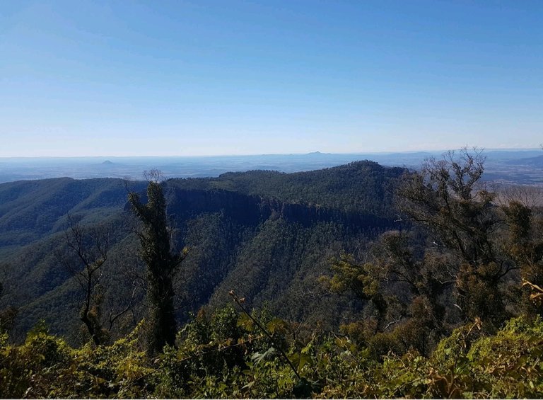 The castle wall; view from Mount Castle Lookout.