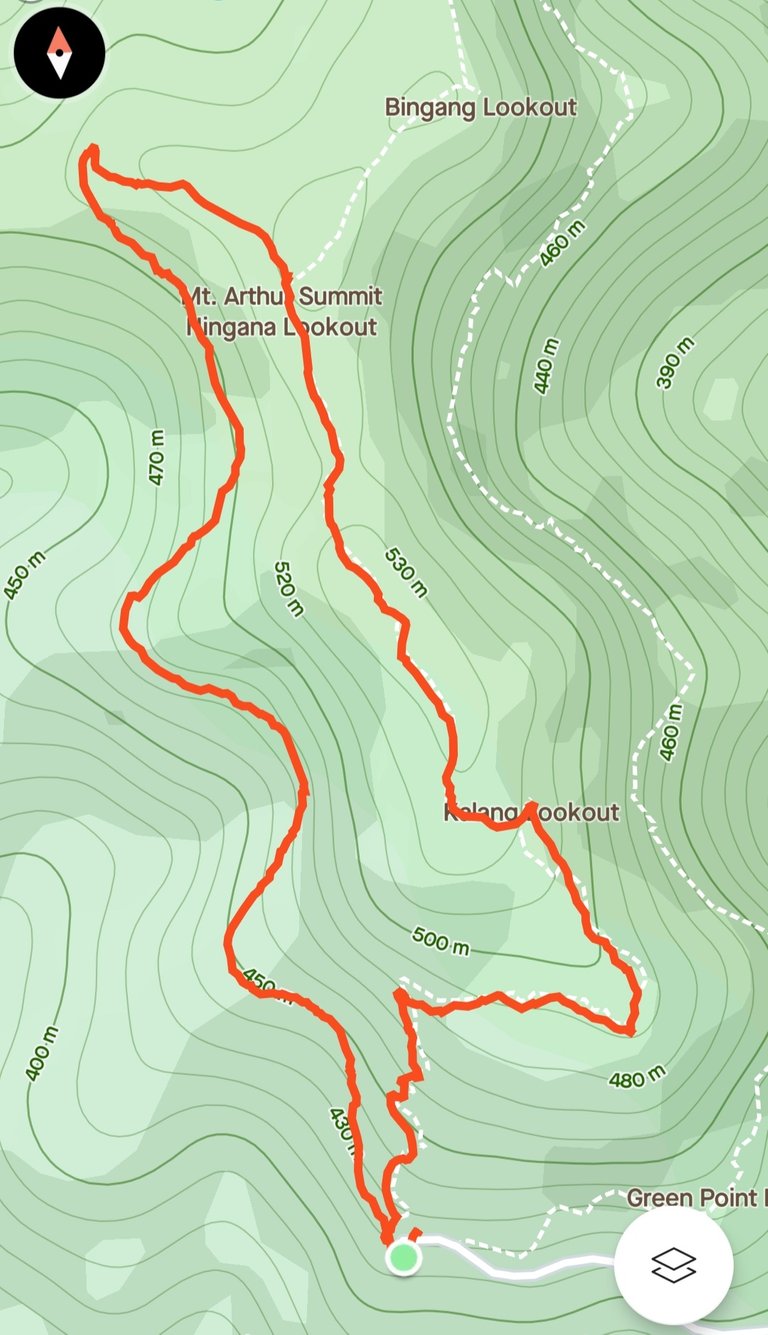 Still it was a nice 2.8km hike, which took about 43 mins with 127 metres of elevation gain.