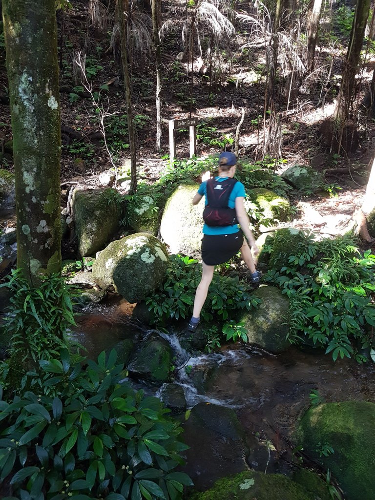 The trail was well marked, but at times a little slippery, though not that technical.