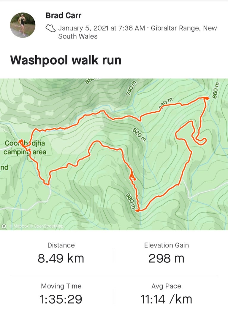 We decided to walk/run this one, walked up any hills but jogged the flatter sections where possible. We still had quite a few stops for photos though, after all, with so many amazing places to explore, I don’t know if we’ll ever get back here... (Photo credit: screenshot of my Strava App)