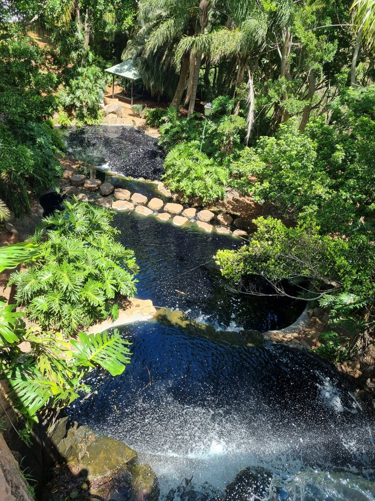 They had this pretty decent waterfall but I am pretty sure it is all man made there were lots of hidden pipes and shallow stagging pools.