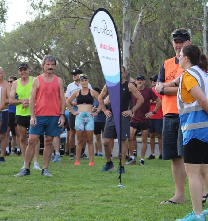 We were there for the parkrun, it was my 329th event which is a free timed run/walk held most Saturdays at many places all over the world. I have done them in 93 different locations now. I am in the fluro green singlet trying to sneak up to the front of the start line ready to start my watch.