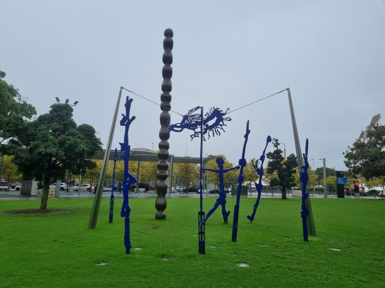 A tribute to the 8 Australian women that past the Olympic torch around the stadium and lit the caldron.