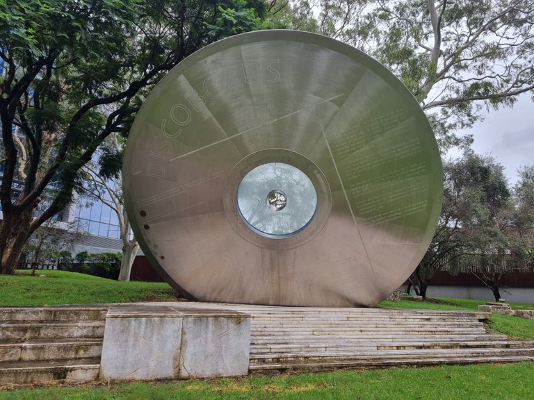 Crashed UFO (lol) or a big, expensive Olympic discus with a lot of Greek history and meaning engraved on it?