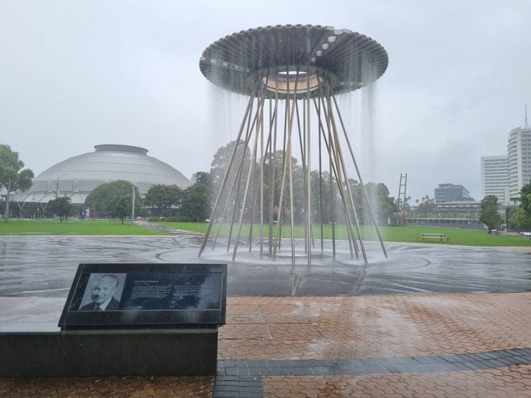 The Sydney Olympic Caldron was moved from the stadium into Cathy Freeman Park next door.