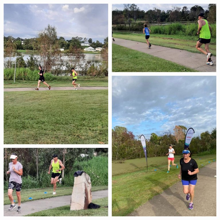A collage of photos of myself running and of @consciouscat finishing parkrun. Credit to the parkrun volunteer photographer. These smaller country parkruns all seem to have a great bunch of friendly locals who are all willing to help visiting tourists.