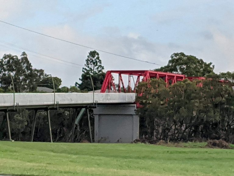 You can see how high they had to build the bridge to deal with the flooding.