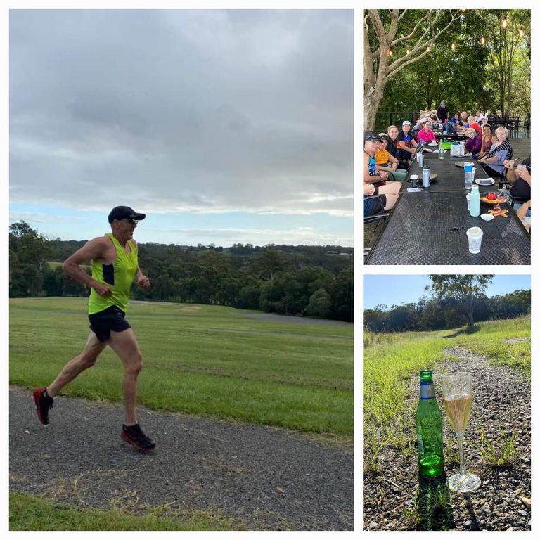 Photo Collages by parkrun Volunteer photographer, above was last weekend. Below was a Sirromet parkrun test trial December 2015 on a wet day, with plenty of puddles the way a cross country parkrun should be, my legs looked a lot chunkier back then. The successful trial was a couple of weeks before the first ever official parkrun at Sirromet and over 600 people showed up for there event number 1. Since then parkrun try to keep new event launches quiet as not to overload new venues and volunteers.