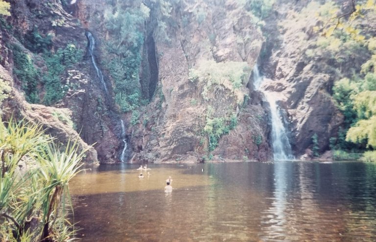 Twin Fall Kakadu. Dry season is the easy and most pleasant time to travel in the Northern Territory but that did mean where was not much water following at any of the waterfalls.