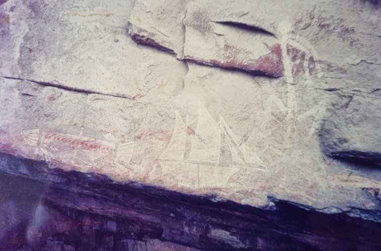 Nanguluwurr Aboriginal rock art. Kakadu National Park.