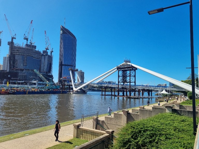 The new casino complex and foot Bridge still under construction.