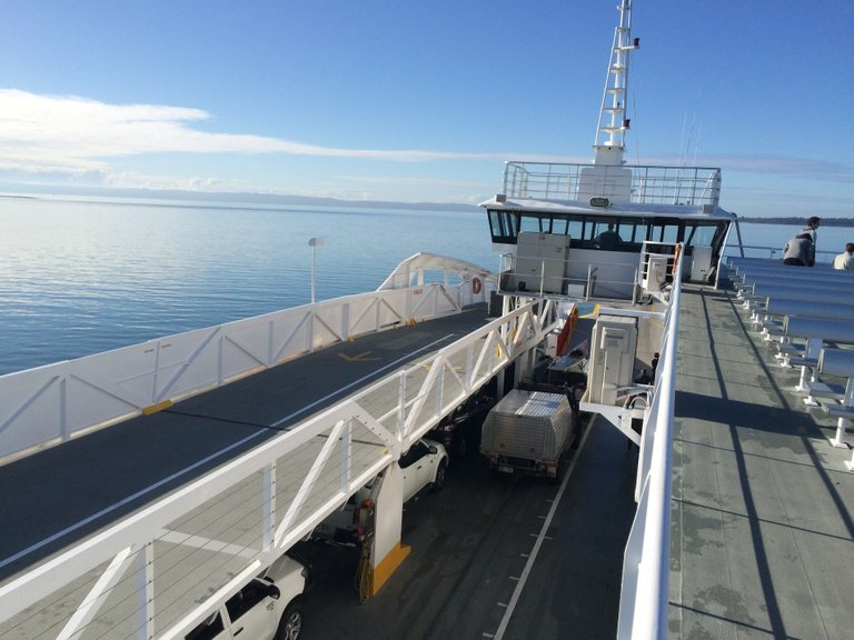 The bay was flat as a pan cake first thing in the morning for the crossing between Cleveland and Dunwich.