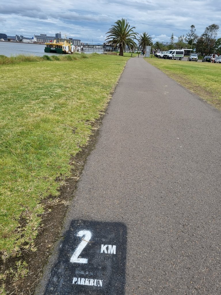 A parkrun course marker.