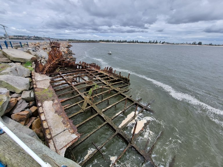 The river mouth has a history of ship wrecks.