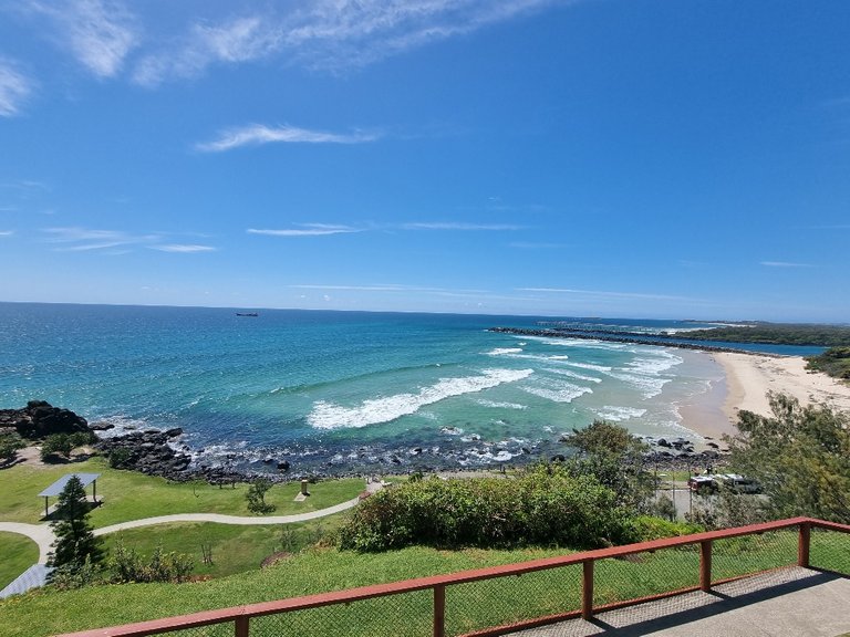 Point Danger looking down to Duranbah Beach in New South Wales.